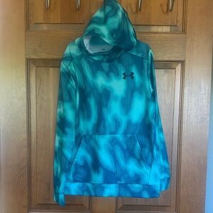 Under Armour green hoodie with light fleece interior, M